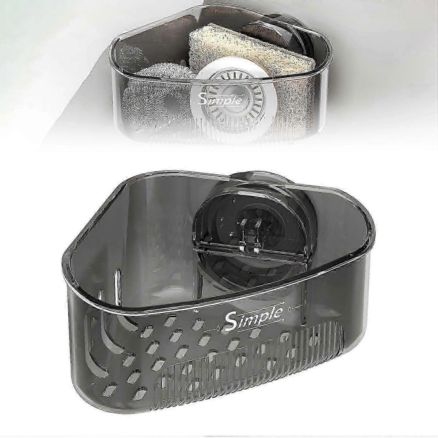 Corner-Mount Self-Draining Sink Caddy