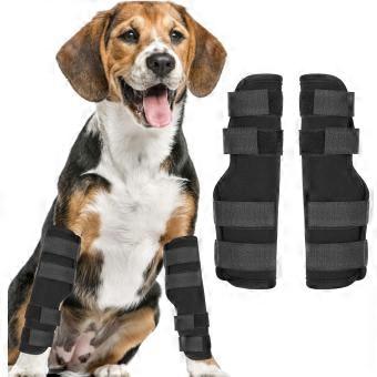 1 Pair Dog Front Leg Wrist Guard, Leg Brace Kneepad Carpal Support oint Brace Elbow Protector Warp for Pet Dog, Pet Leg Guard Protector Arthritis Inju