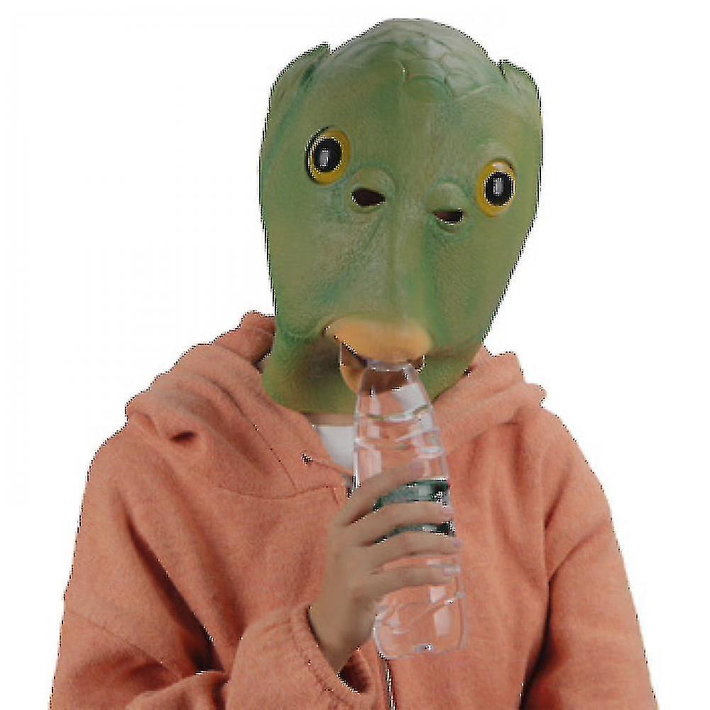 Green Fish Head Masks For Adults