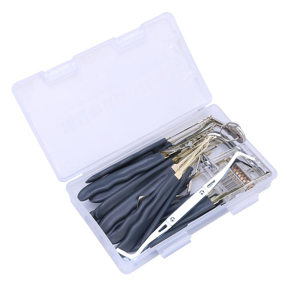 Transparent Practice Padlock Key Extractor Unlocking Lock Pick Tools Kit for Training New