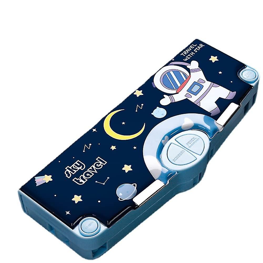 Multifunctional Stationery Box Automatic Pencil Box For Primary School Students Creative Large-capacity Pencil Box