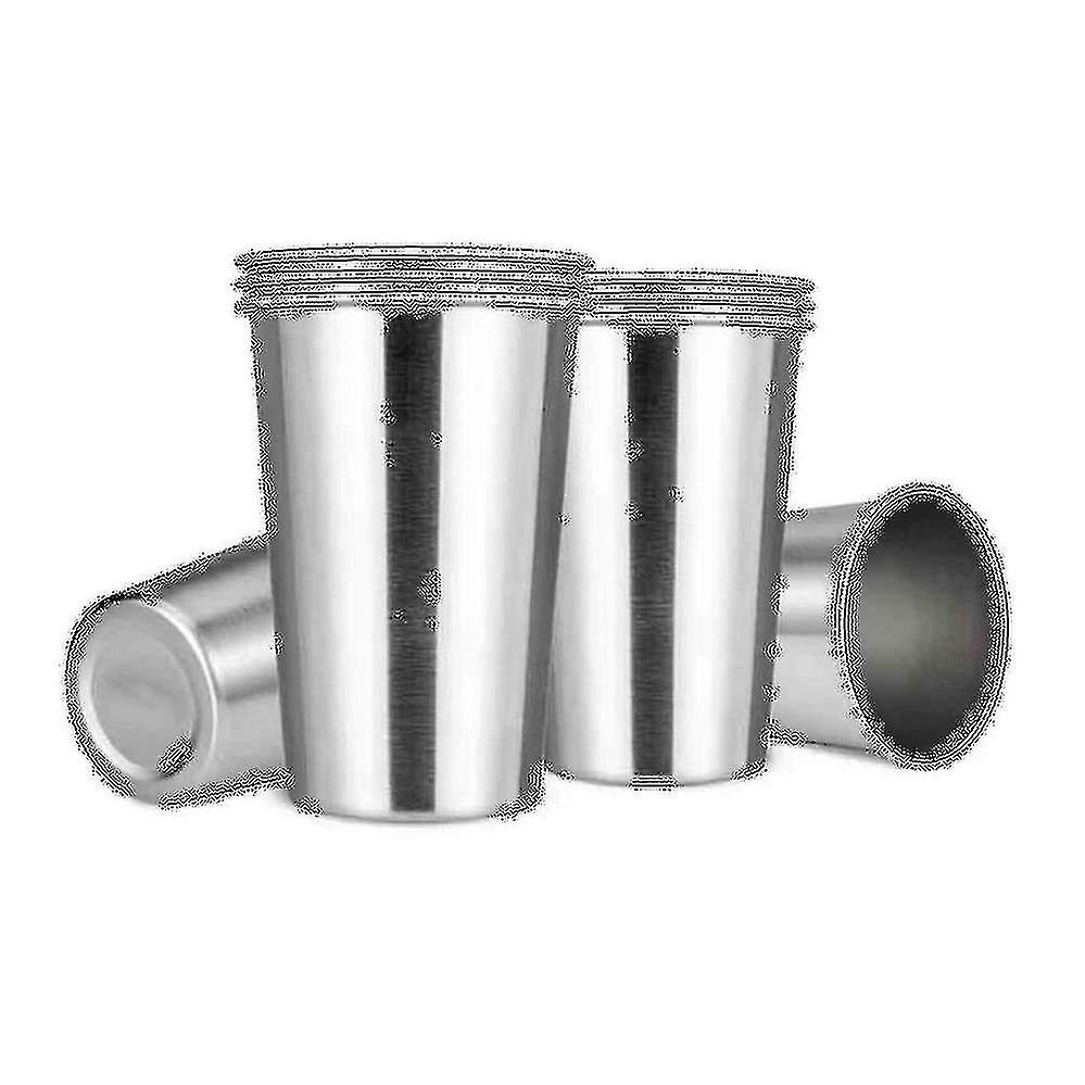 Premium Stainless Steel Cups 16 Oz Pint Cup Tumbler (8 Pack) - Stackable Durable Cup