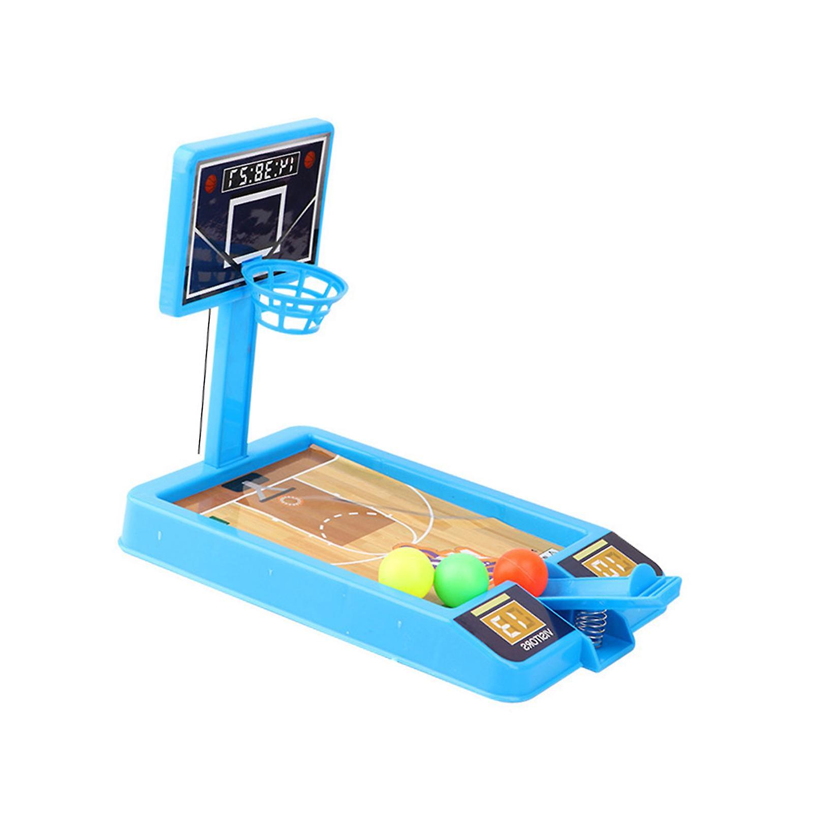 Table Sports Machine Toy Desktop Arcade Basketball Game for Education Indoor Blue