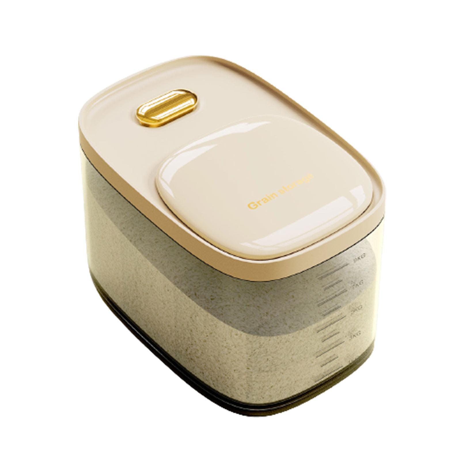 Rice Dispenser Cereal Grain Container Pop Up Sealed Tight Rice Dispenser For Kitchen Dry Food Pet Food