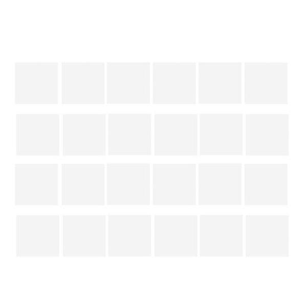 24pcs Simulated Tile Sticker Home Adhesive Decal Solid Color Wall Stickers