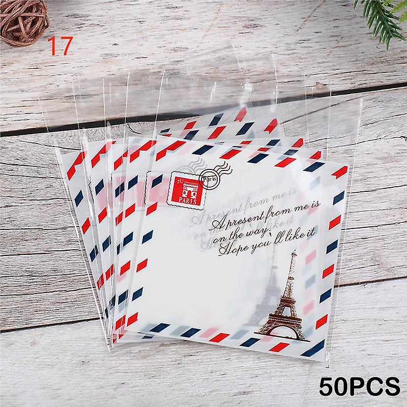 クリスマスプラスチックギフトポーチバッグ包装キャンディークリスマスサンタスノーフレーク