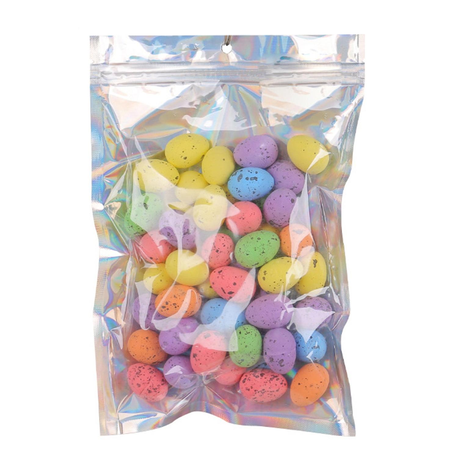 50Pcs Colorful Foam Artificial Eggs Spotted Surface Easter Eggs Decorations DIY Crafts Home Ornament