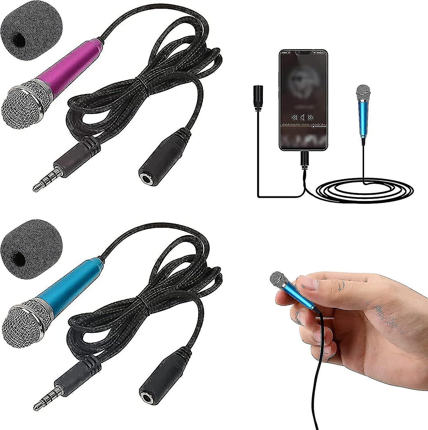 Mini Microphone compatible with Mobile Phone Mini Microphone Tiny Karaoke Microphone Tiny Wired Microphone Mini Microphone Asmr Microphone Karaoke Mic