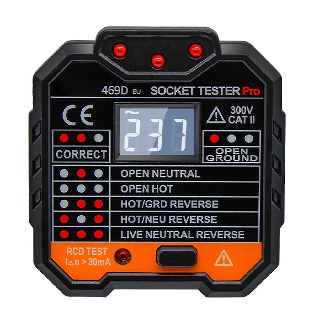 Outlet Tester Power Socket Automatic Electric Circuit Voltage Detector Wall Plug Breaker Finder with