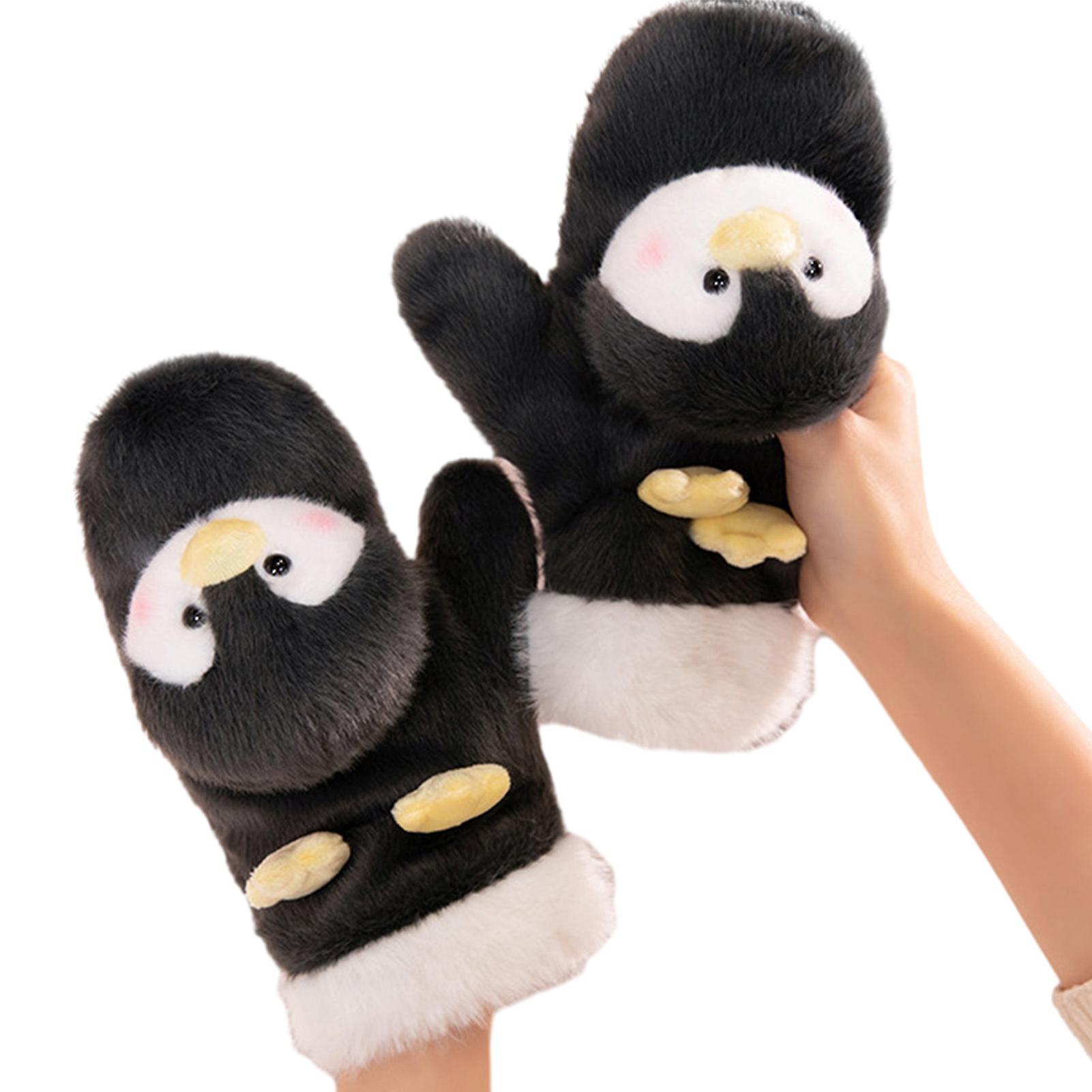 Women's Winter Gloves Penguin Capybara Animals Cold Weather Hand Warmers For Driving Running Hiking