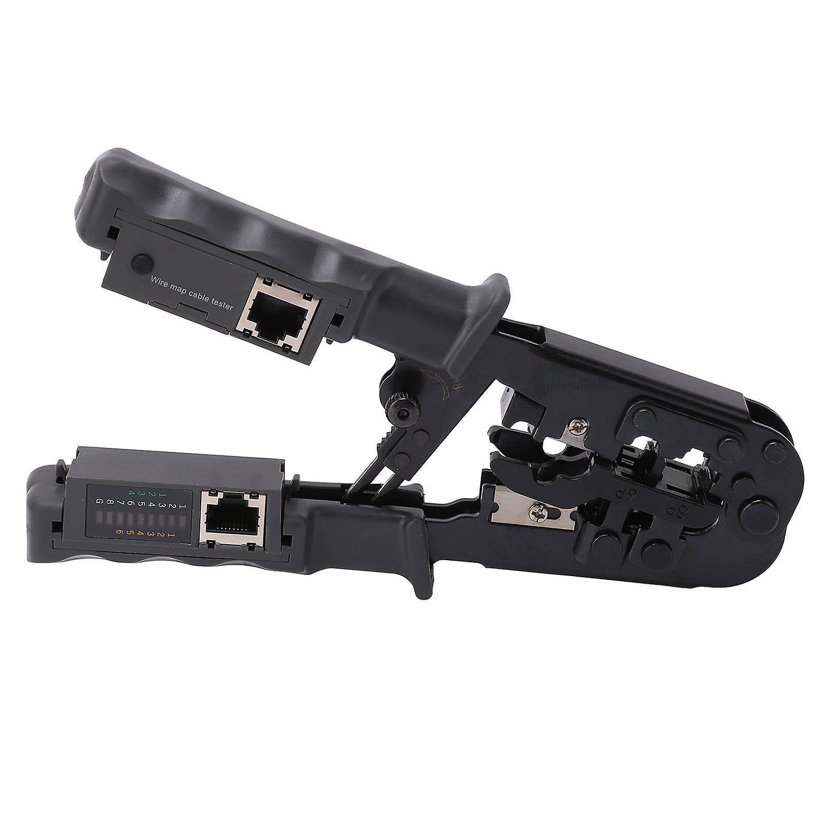 Modular Ratchet Data Cable Crimper Stripper Wire Cutter 4P 6P 8P RJ45 RJ11 RJ12 Crimping Tool Testing Tool