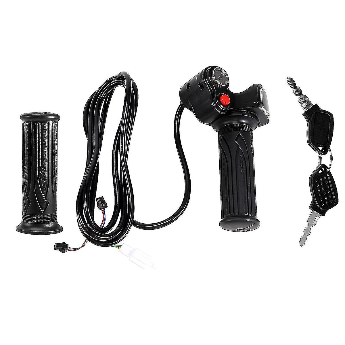 60v Gas Handle Twist Throttle With Battery Indicator&latching Switch&lock/key Electric Scooter Bicycle Part-yu