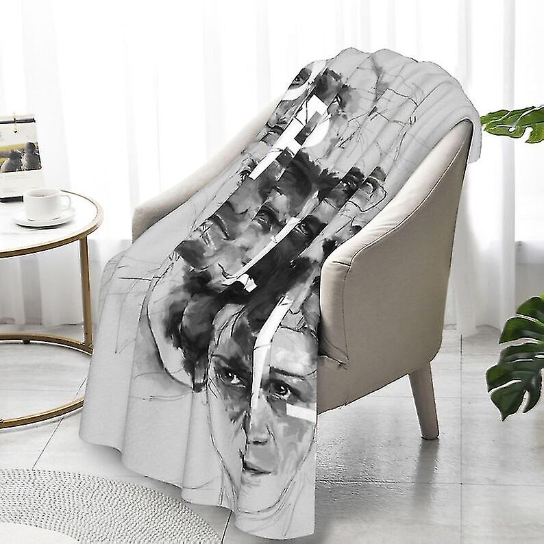 Two Layers Blanket Split Custom Name Printed Bedspread Sofa Covers Travel Camping Blanket Christmas Gift