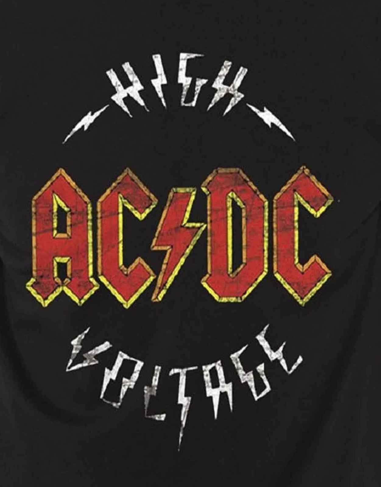AC/DC High Voltage Distressed Print T Shirt | Fruugo US