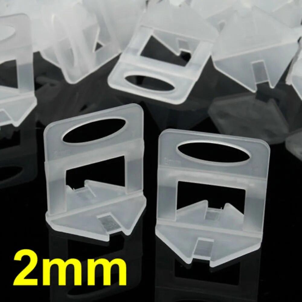 500/1000pcs Reusable Flat Slab Leveling Clips 2mm Wall Floor Tile Spacers Tool Tile Leveling Clips Home Improvement~1603