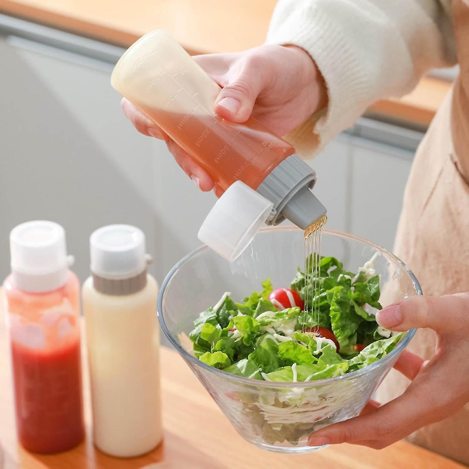 Squeeze Bottle 5 Hole Scale Ketchup Salad Dressing Seasoning Squeezer Suitable For Family Restaurant Bakery