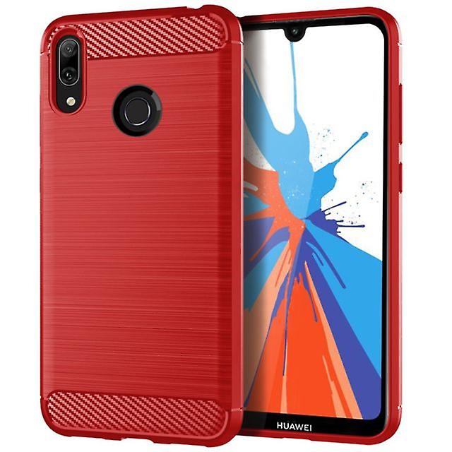 Durable Soft Protective Shell Case for Huawei Y7 Prime 2019 - Red