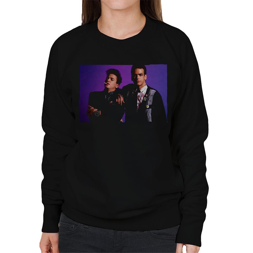 Weird Science Ian And Max Purple Background Women's Sweatshirt
