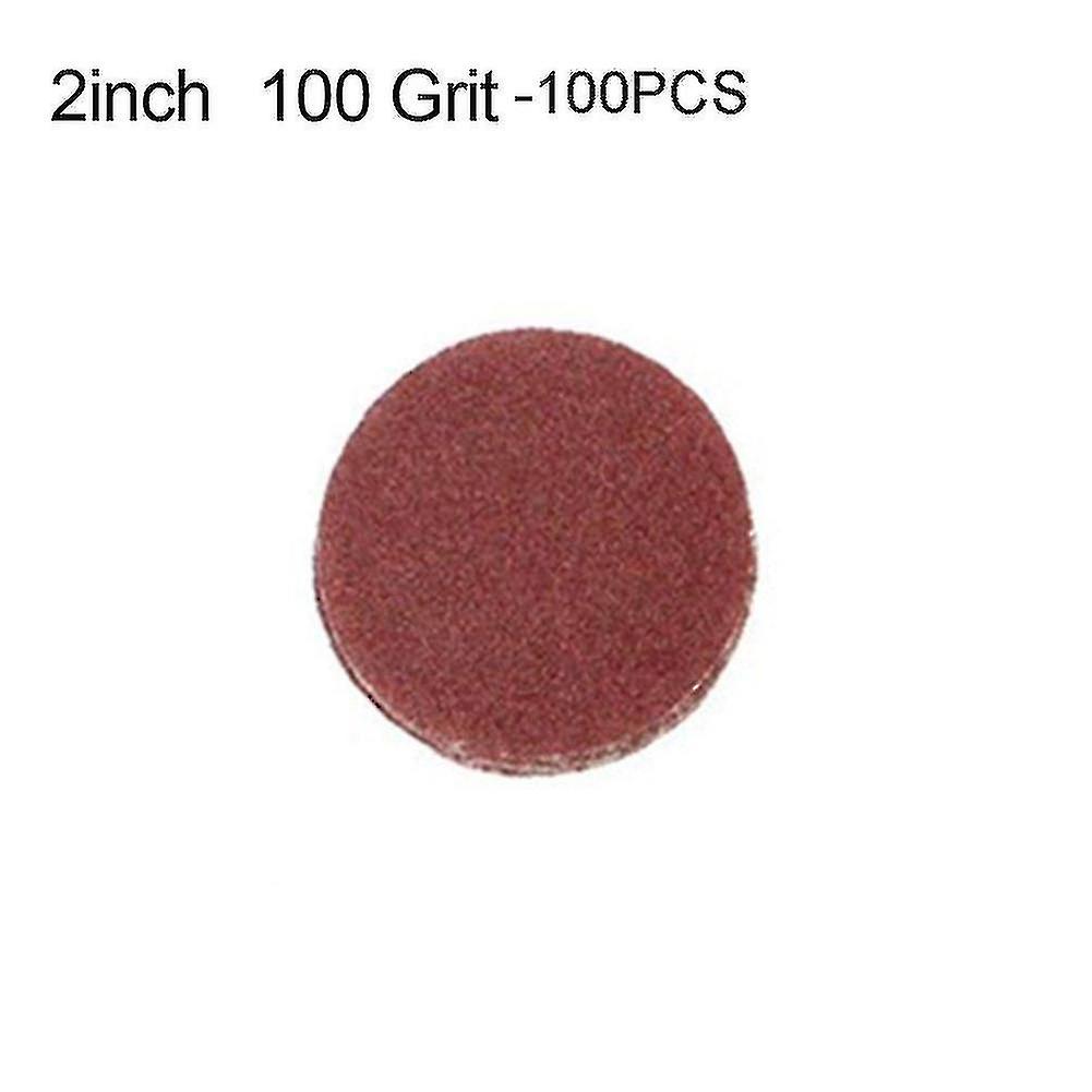 100pcs 50mm Polishing Sandpaper Discs, Assorted Grits