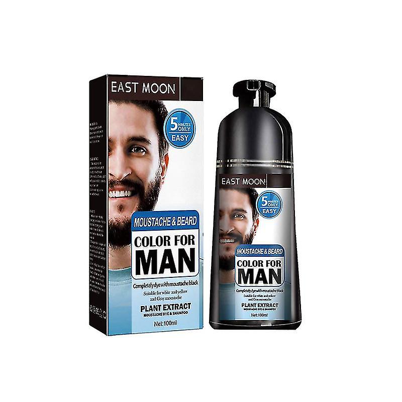 لحية الشعر صبغ صبغ شامبو الرجال الطبيعي شارب الموت الأسود سواد 100ML