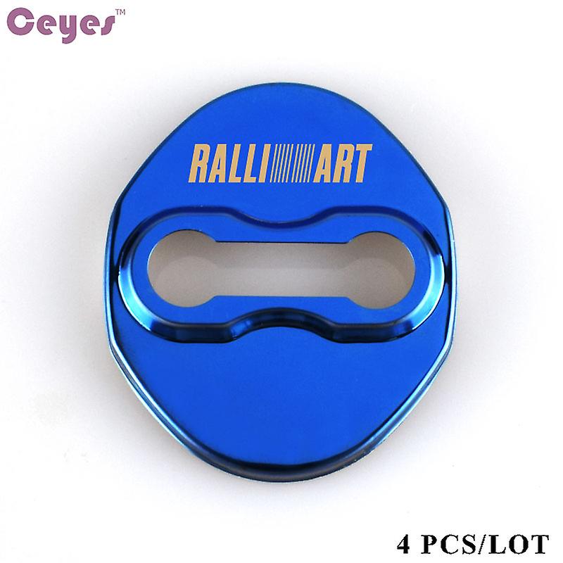 Car Styling Door Lock Decoration Cover Protection Case For Mitsubishi RalliArt Lancer 10 Ralli Art Car Outlander Styling~12088