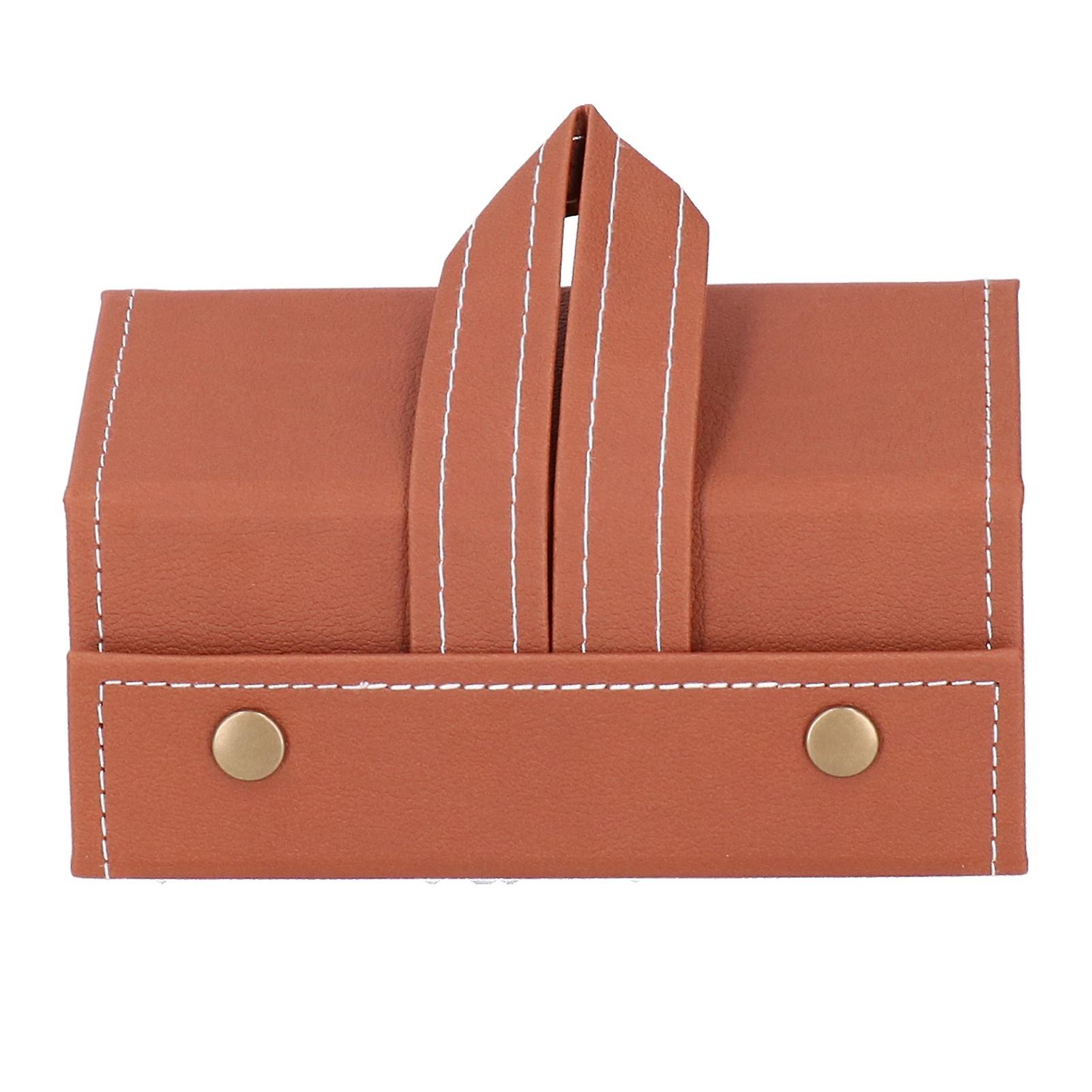 3‑Slot Travel Sunglasses Case Portable Glasses Organizer for Eyeglasses Storage DisplayBrown
