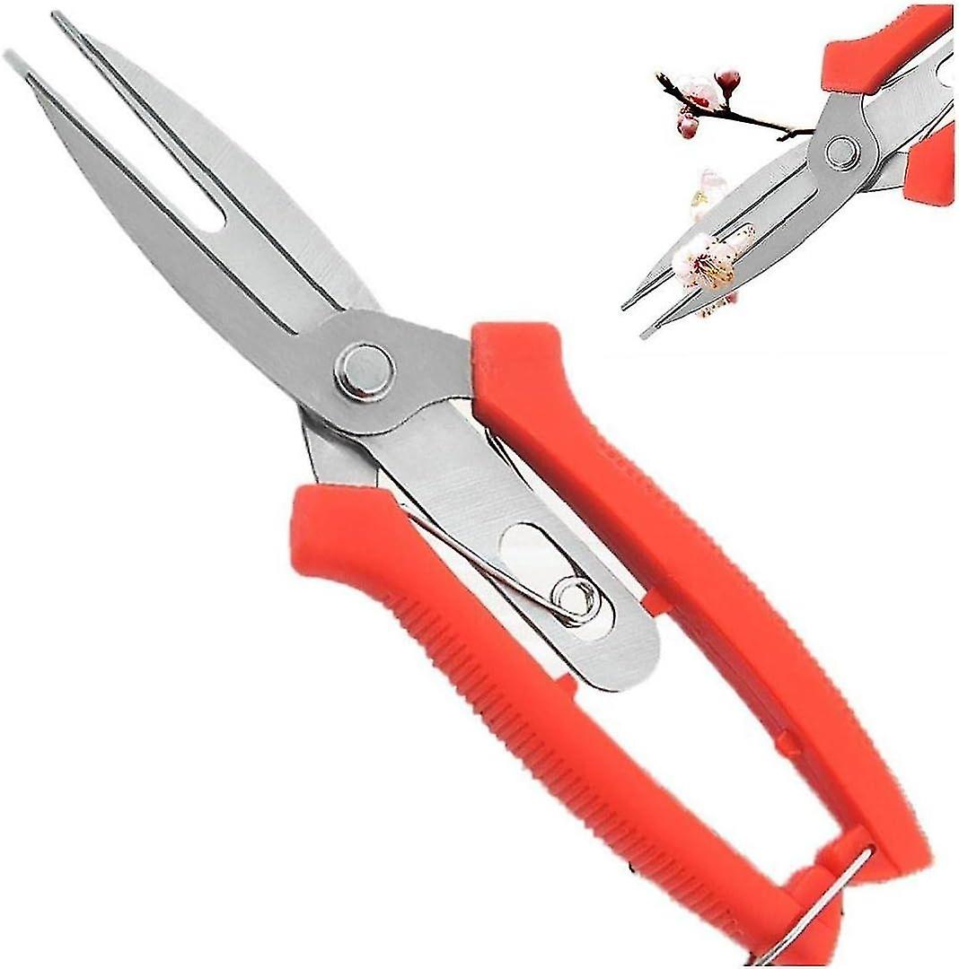 Double Edged Pruning Shears - Garden Fruit Thinning Shears with Multi-Purpose Pruning Tools