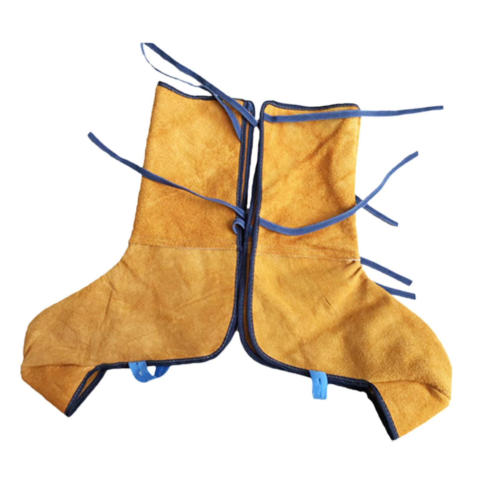PU Leather Welding Shoe Covers High Temperature for Workshop Workers Welding