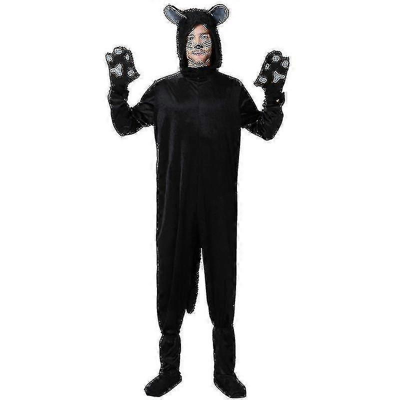 Girls Black Cat Costume Kids Animal Cosplay Outfit for Halloween