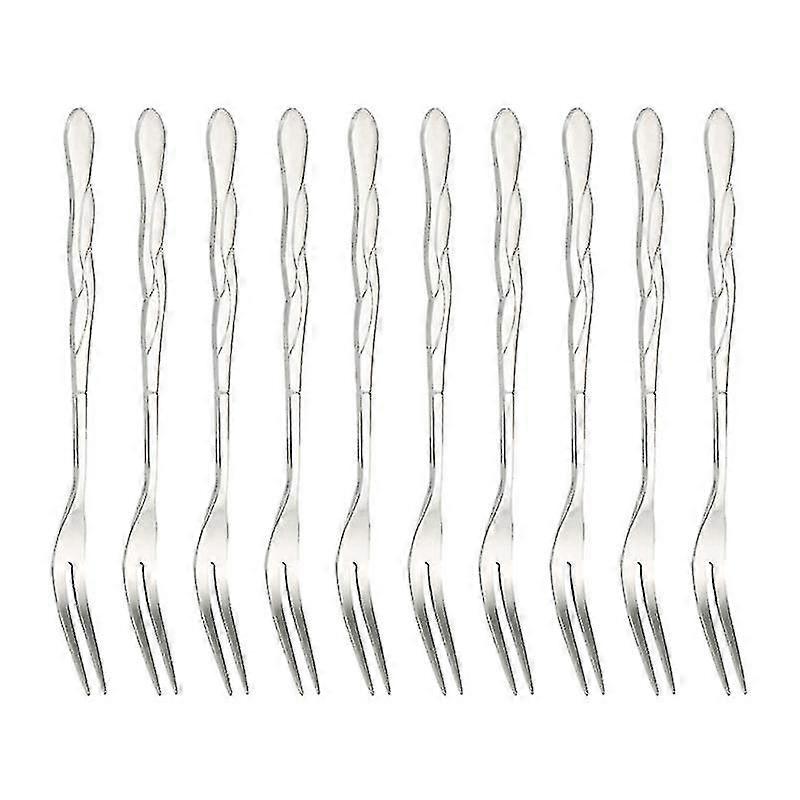 10pcs Kitchen Tableware, Fruit Picks Stainless Steel