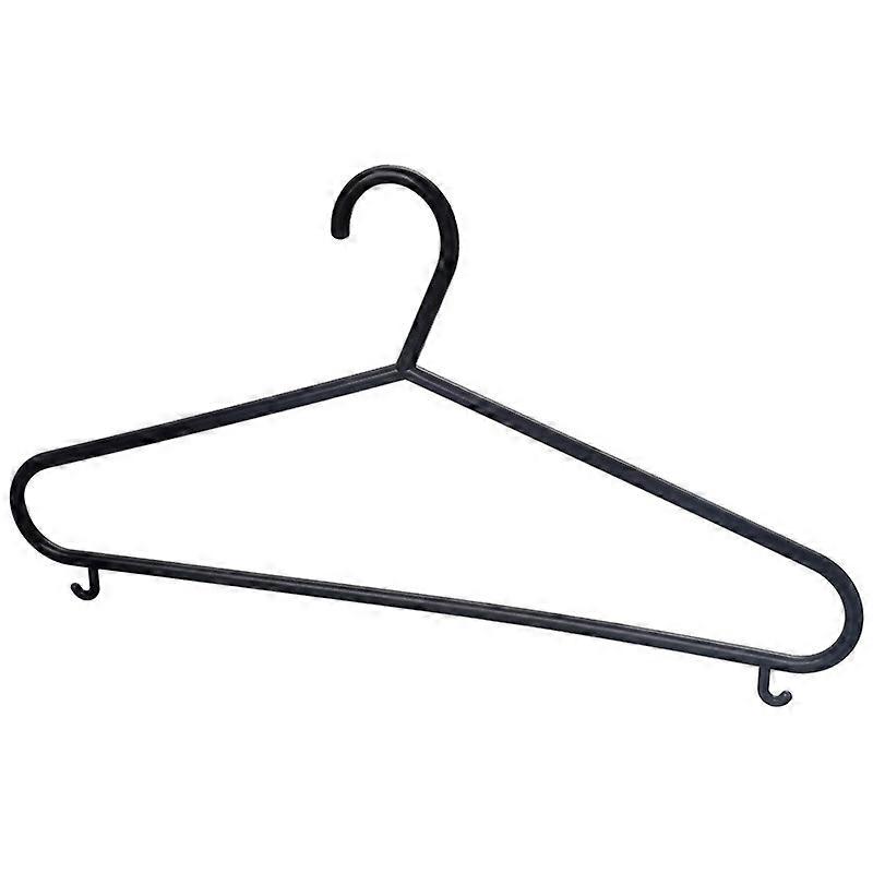 20 Pack Hangers with Trouser Bar and Hooks Black