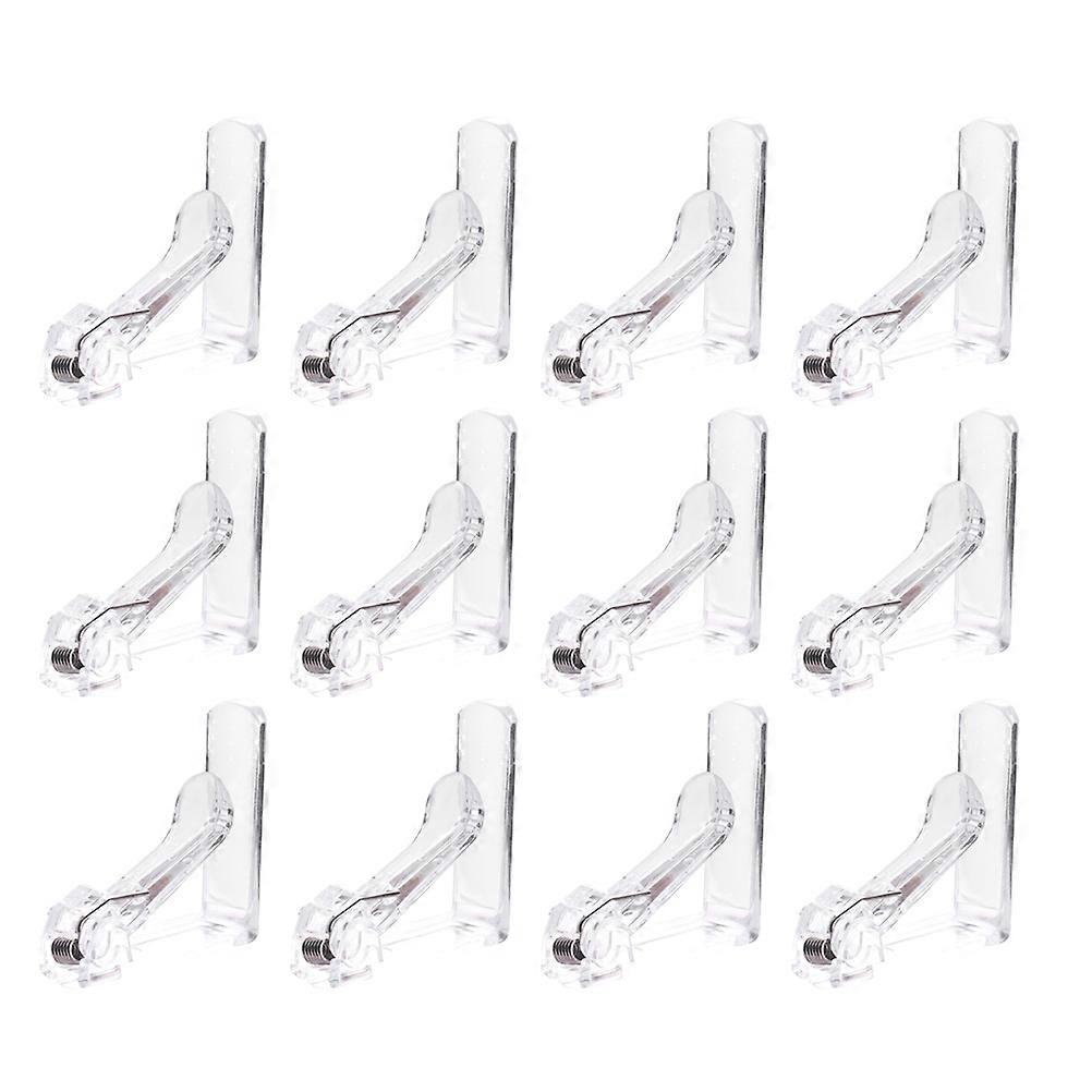 12pcs Plastic Spring Tablecloth Clips Adjustable Table Cloth Fixing Clamps for Household Table