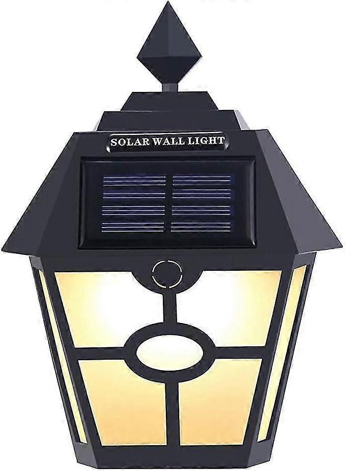 Solar Fence Post Light Retro Hexagon Deck Light Outdoor Waterproof Security Light