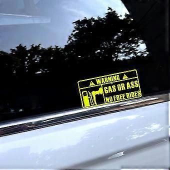 WARNING GAS OR ASS XL 2541 // Adesivo JDM adesivo parabrezza