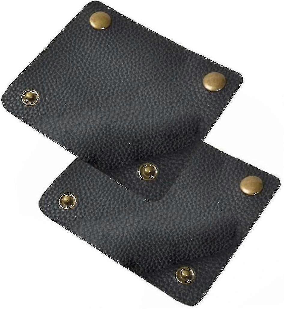 Leather Bag Handle 2pcs Hand Wrap Covers Protector For Diy Handbag Accessories (black)(2pcs)