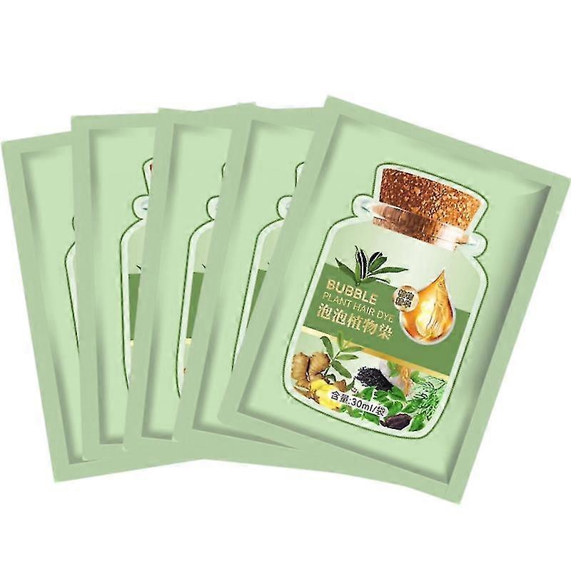 1-10 قطع فقاعة صبغ الشعر شامبو طويل الأمد دائم سريع التغطية رمادي أبيض طبيعي مغذي الشعر الألوان النباتات كريم الموت