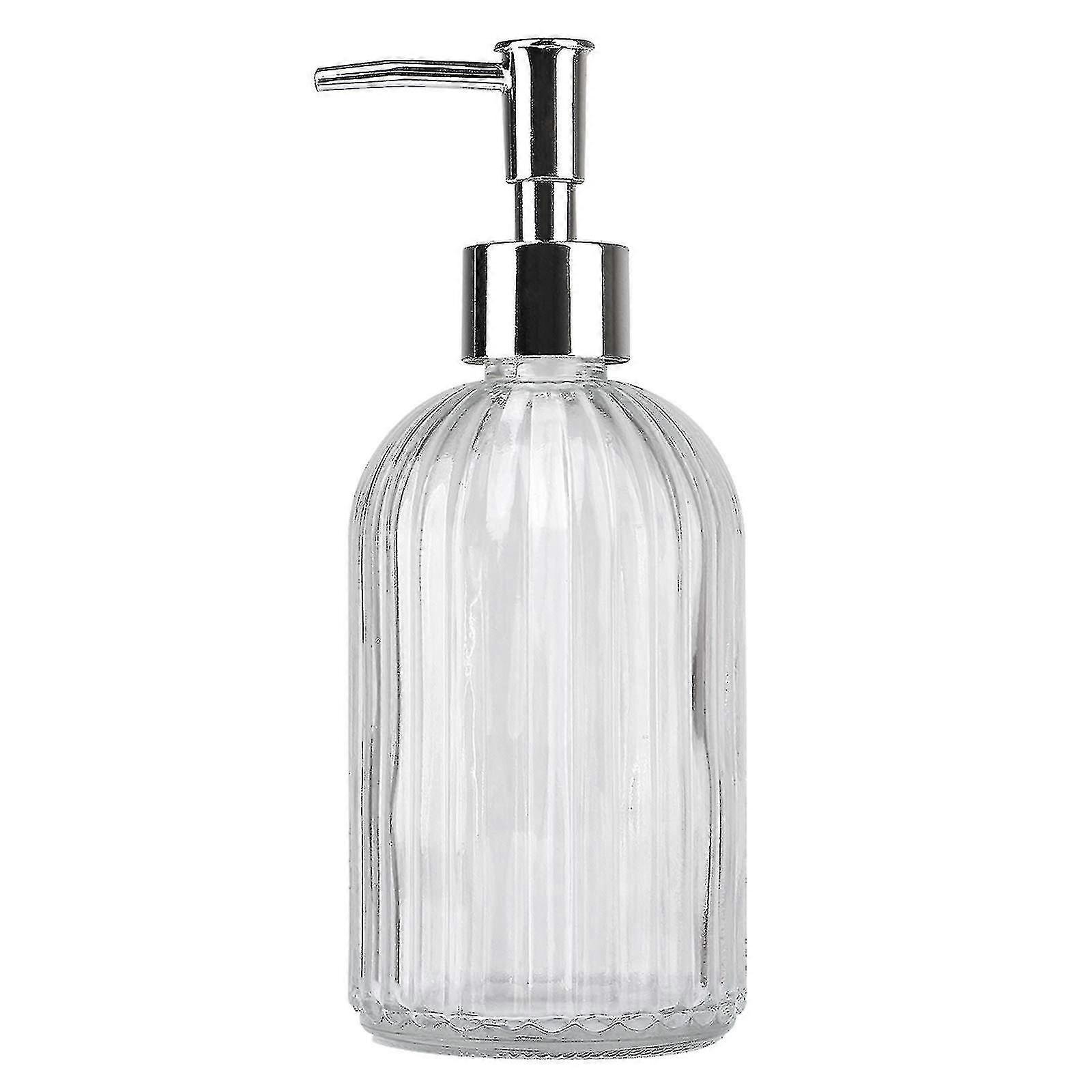 Bottiglia di pompa di vetro, bottiglia di vetro con pompa 400ml bottiglia di shampoo per pompa in vetro trasparente con pompa
