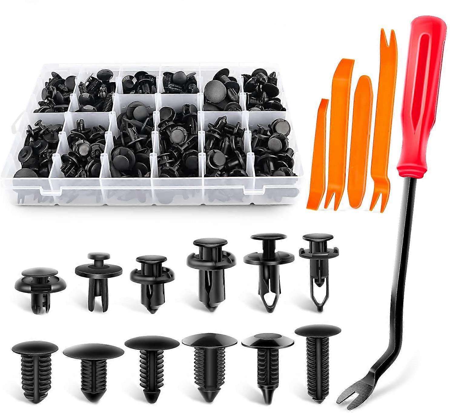 240PCS Bumper Retainer Clips Car Plastic Rivets Fasteners Push Retainer Kit