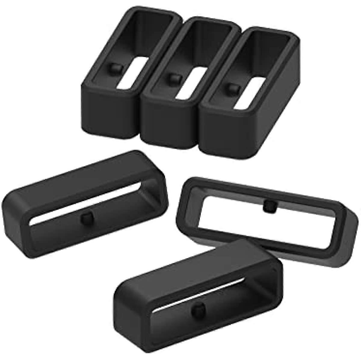 22MM Replacement Fastener Rings Compatible with Garmin Fenix 5 Fenix 6 Fenix 7 Bands(Pack of 6) Silicone Connector Security Loop Keepers Ring for Ins