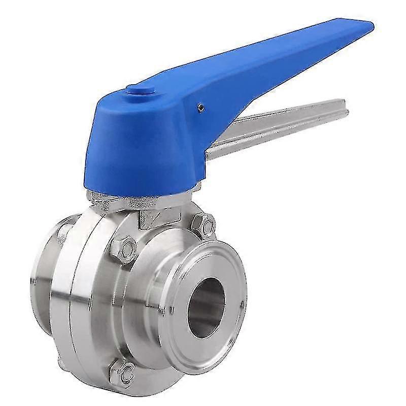 butterfly valve with blue trigger handle tri-clamp(1 inch)