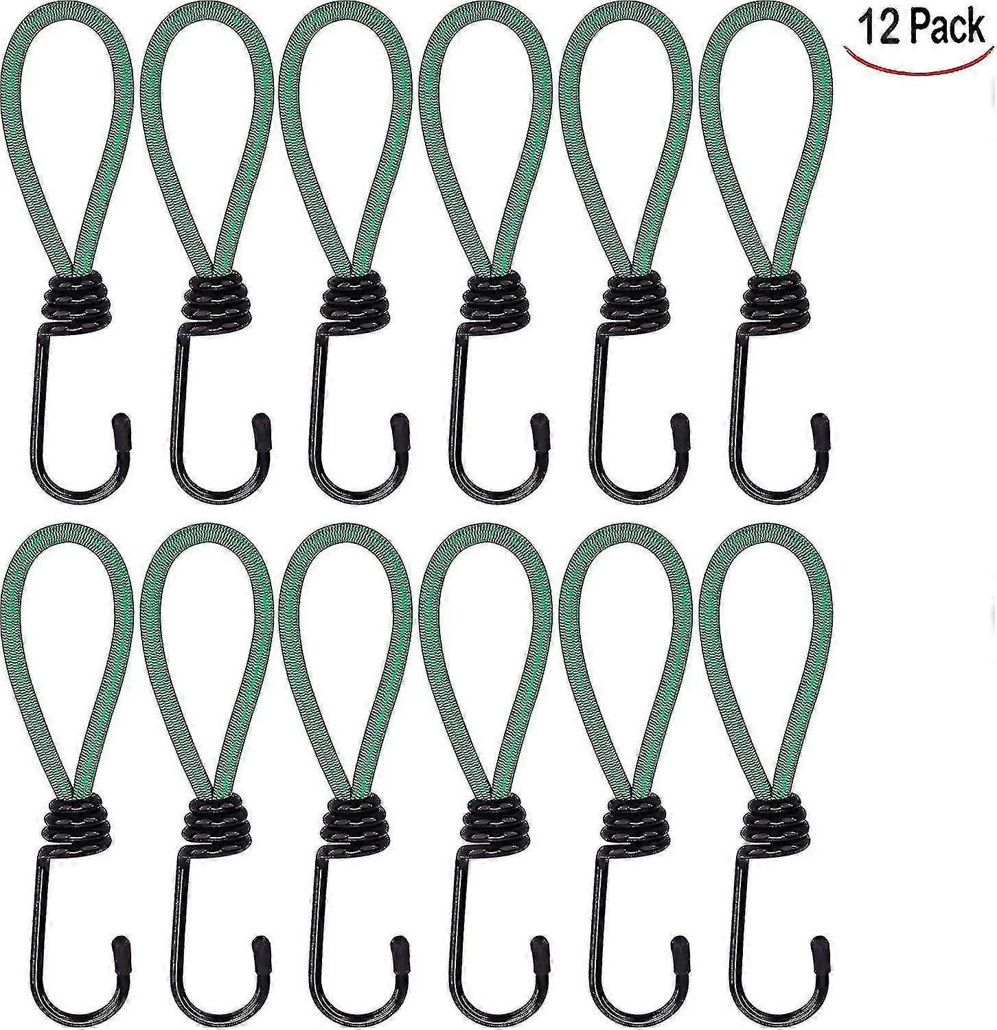 12 Expansion Hooks, Tensioning Rubber With Hook, Tarpaulin Tensioner With Spiral