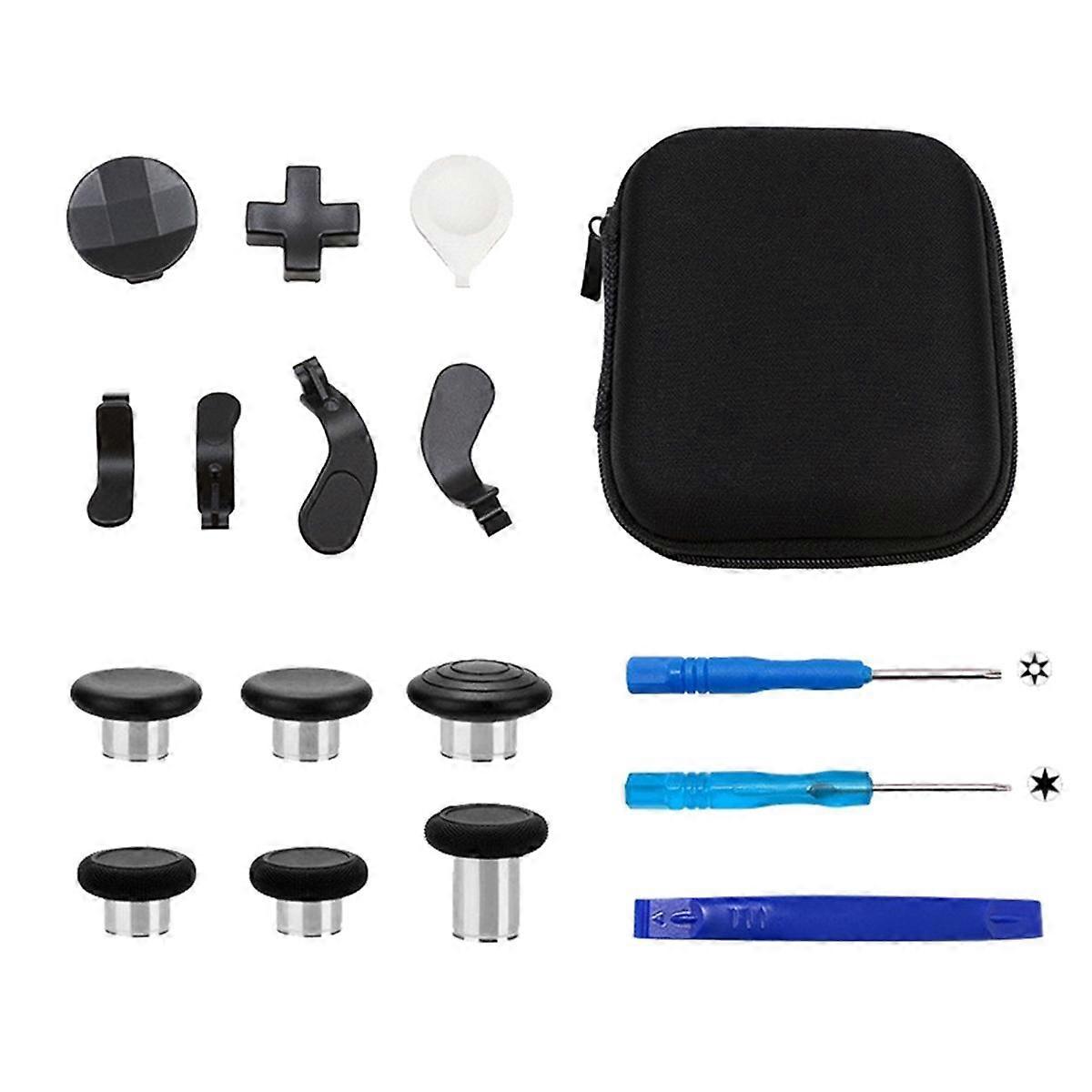 17PCS Metal Paddles Thumb Grips Core Joystick Kit for One Elite 2 Enhanced Precision Game Controlle