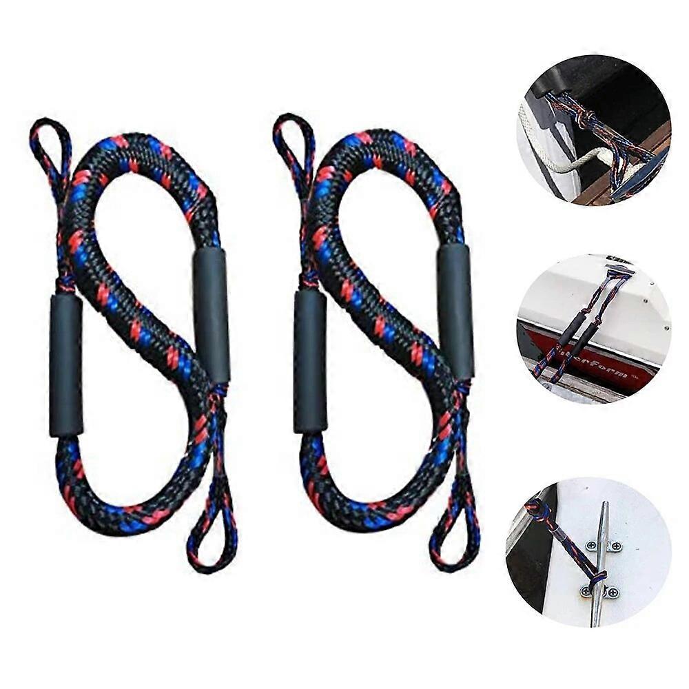 2Pcs Bungee Dock Lines with Shock Cords Essential Boat Accessories for Secure Docking of Kayaks Canoes Power Boats