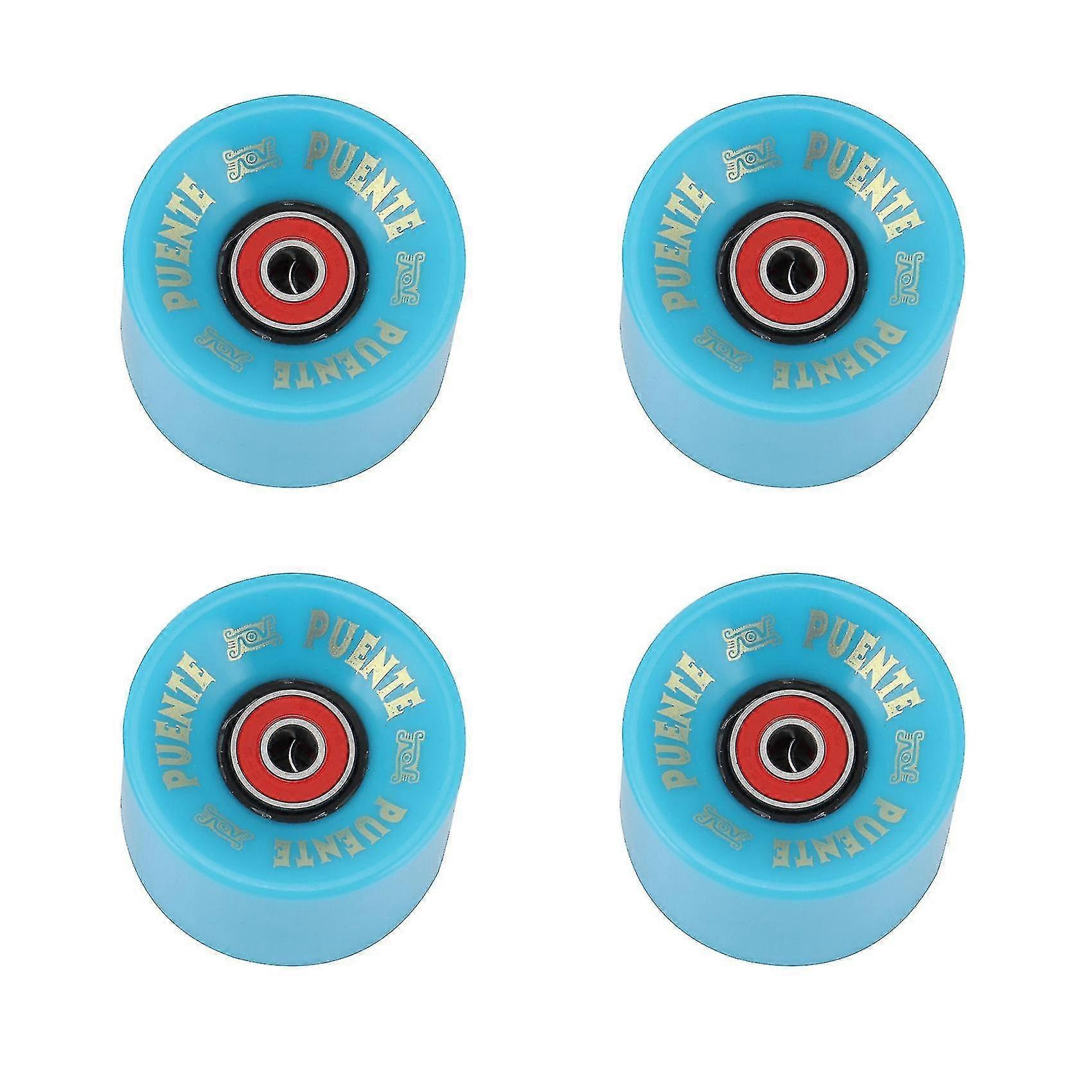 Puente 4pcs / Set Cruiser Skateboard Rollen Pu Räder Long Board Cruiser Räder mit Abec-9 Lagern
