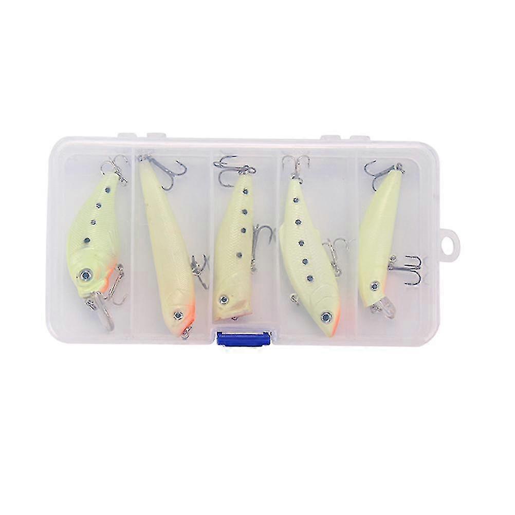 5pcs 3d Luminous Plastic Baits Fish Lures Creative Bionic Baits Life-like G