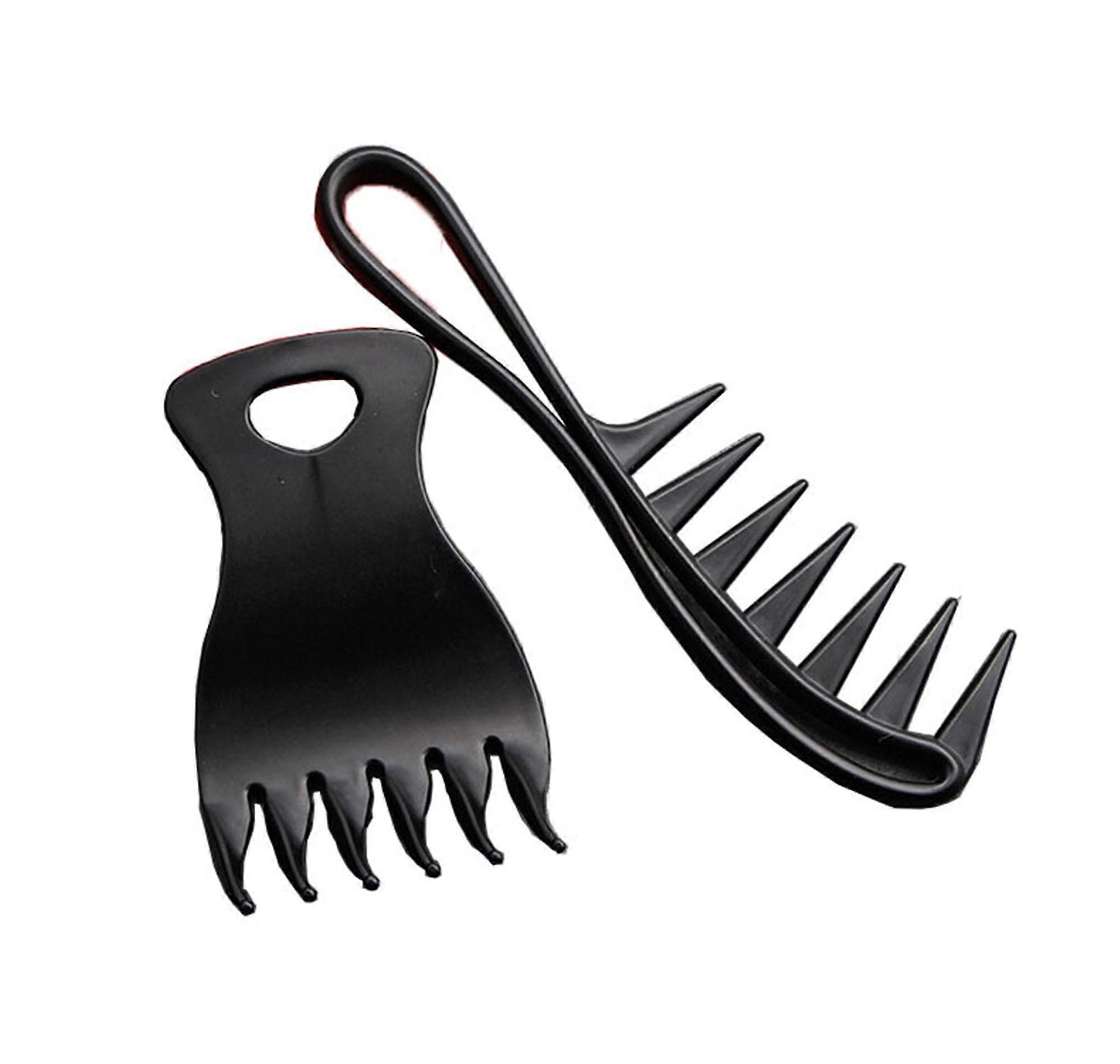 Barber Shop Wide Tooth Black Oil Comb Set Styling Texture For Men