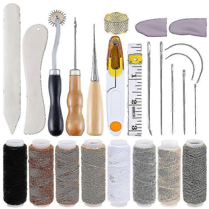 Leather Craft Tool Kit Hand Sewing Kit Diy Sewing Needle Canvas Thread Set