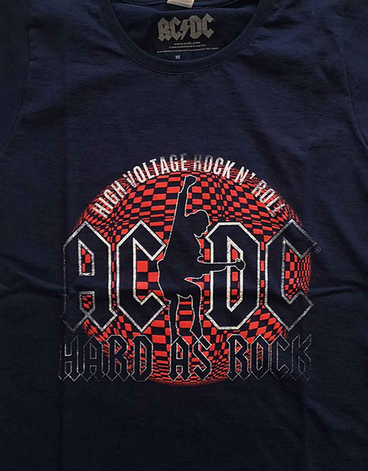 AC/DC T Shirt Hard As Rock Band Logo neu Official Womens Skinny Fit ...