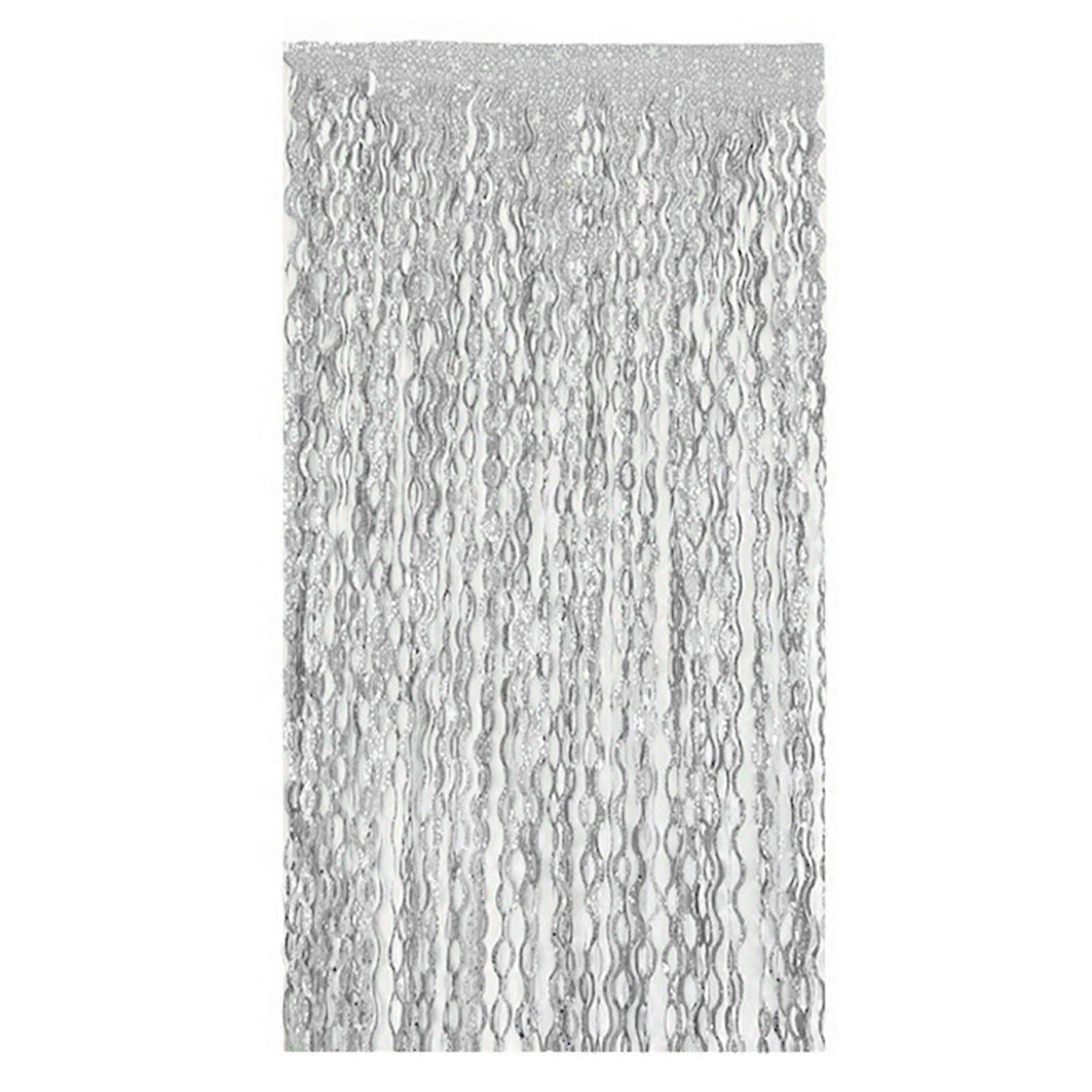 1/5 Packs 1x2m Fringe Rain Curtain Streamers Backdrop Tinsel Foil Fringe Curtains Sparkling Metallic Tassel Wavy Backdrop Curtain Photo Props