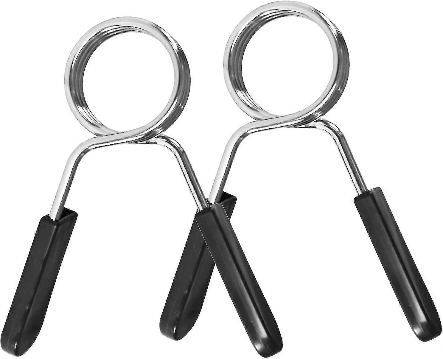 2/6 件举重配件弹簧夹项圈，举重杆夹杠铃夹举重杆和哑铃手柄举重力量 Trai